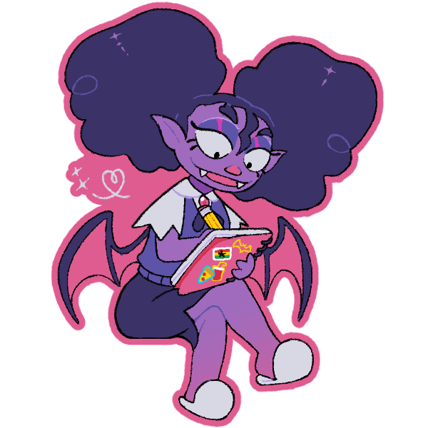 version 3: pink outline